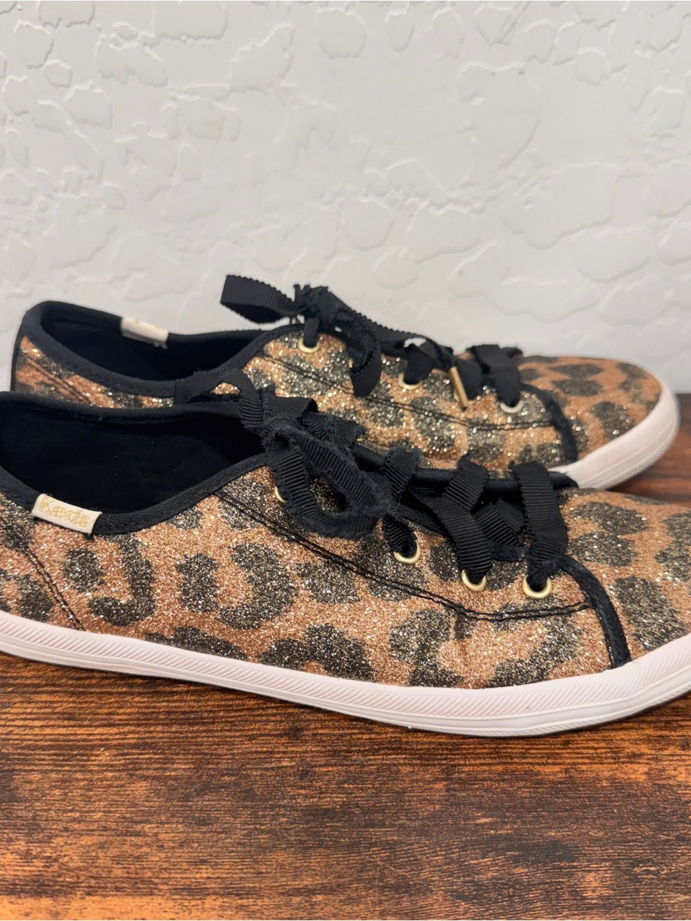 Kate Spade New York for Keds - Champion Leopard Satin Shoes Sneakers Size 4M